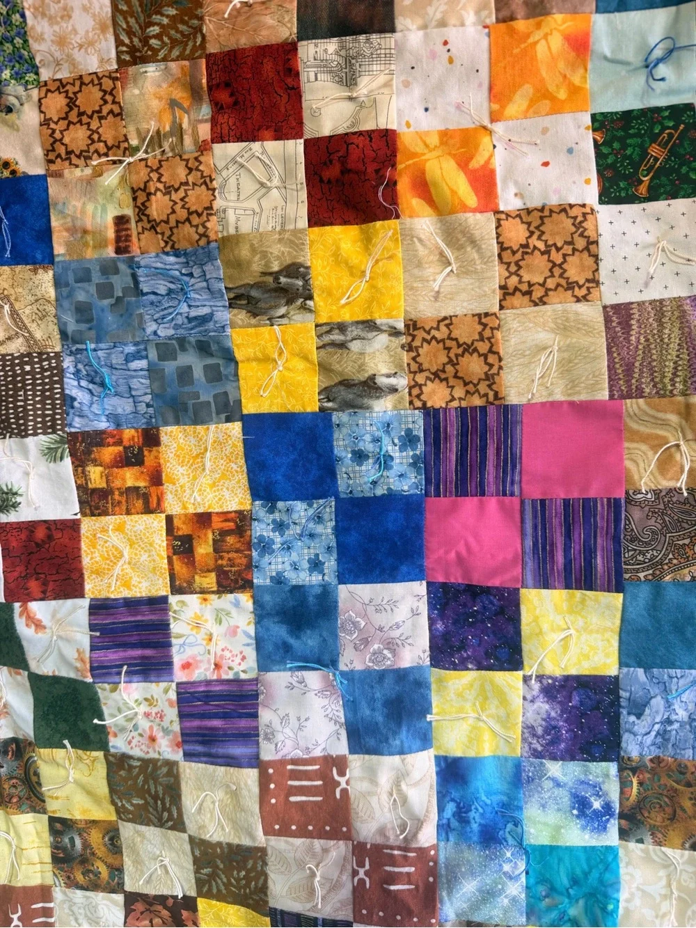 Handmade Multicolor Patchwork Quilt - Vibrant Home Bedding